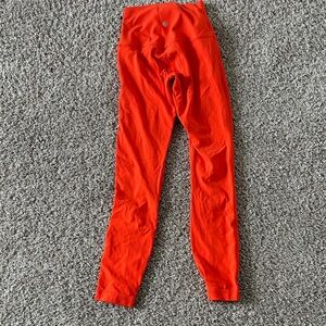 Orange Lululemon Capri Leggings